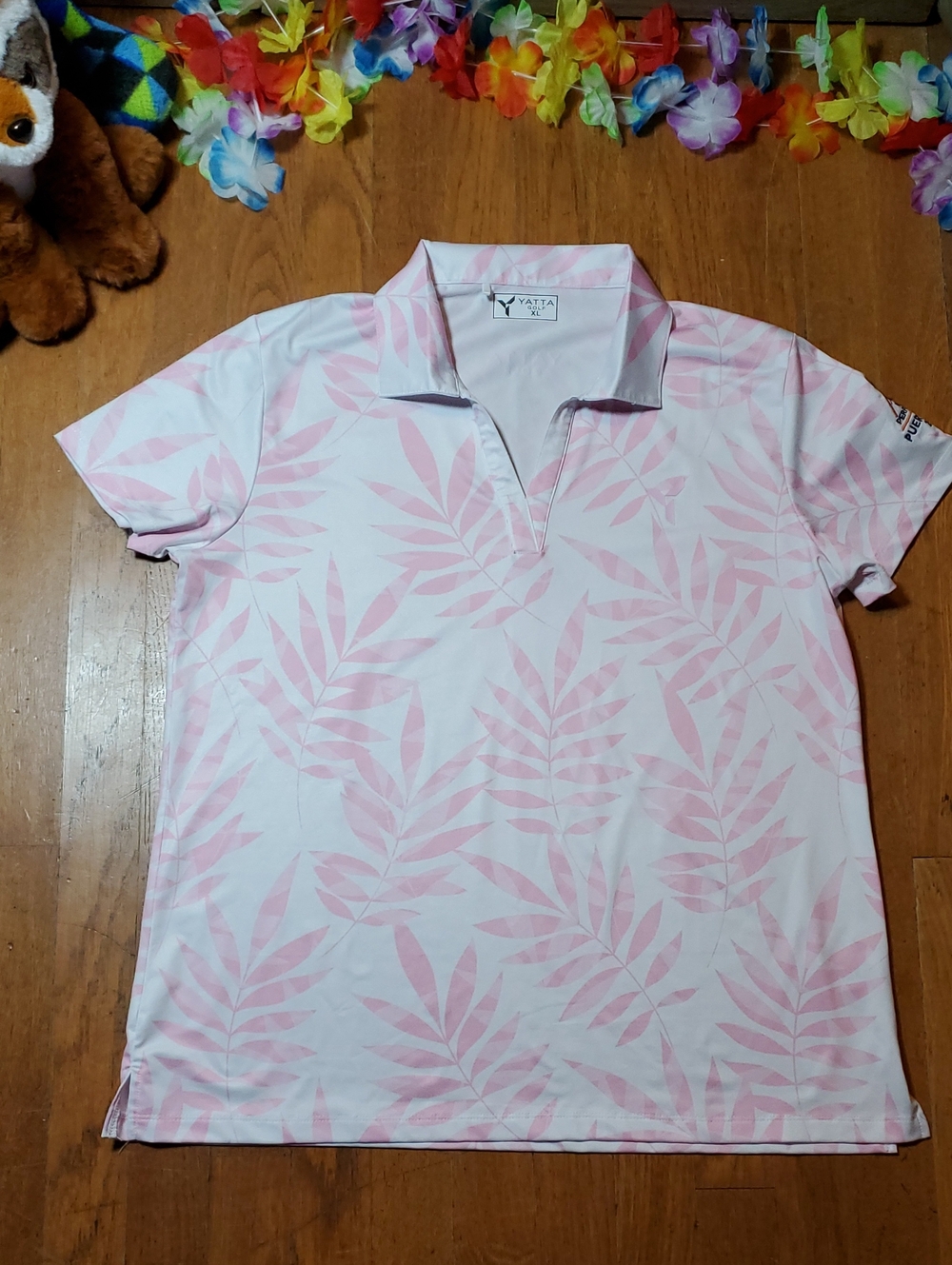 Yatta Golf Pink Palm Polo